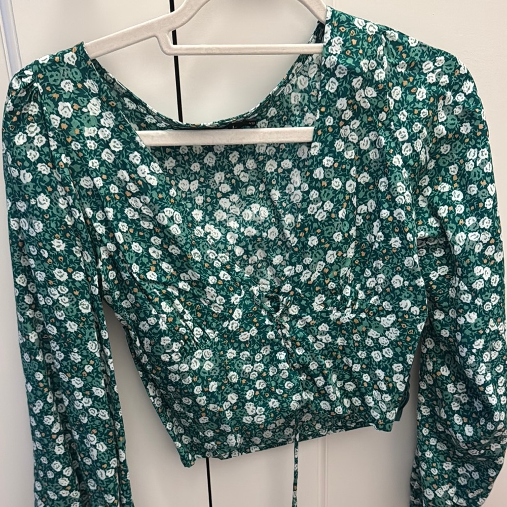 Floral Green Women's Top